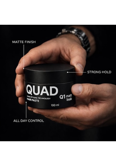 Q1 Mat Saç Pastası & Wax 100 Ml, Güçlü Tutuş, Doğal Mat Görünüm, Hacim Artırıcı Saç Şekille