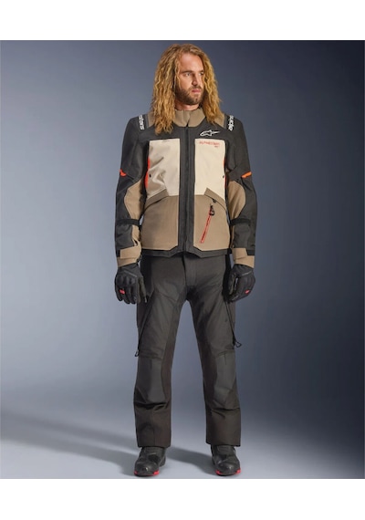 Alpinestars Andes V4 Korumalı Motosiklet Montu Kahverengi Siyah