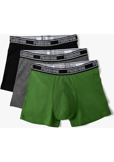 Koton 3'Lü Boxer Seti Slogan Detaylı Çok Renkli Antrasit Melange 4Slm90038Mk 4Slm90038Mkan9