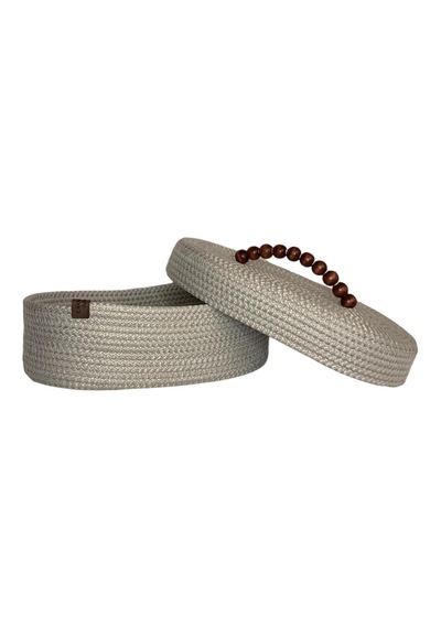 Oval Bonucuklu Kutu Gri
