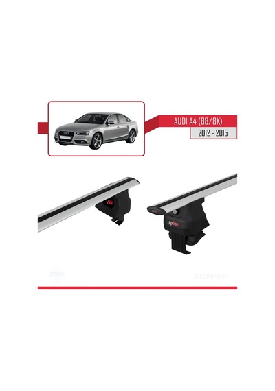 Audi A4 B8/8k 2012-2015 Arası İle Uyumlu Ace-4 Ara Atkı Tavan Barı Gri