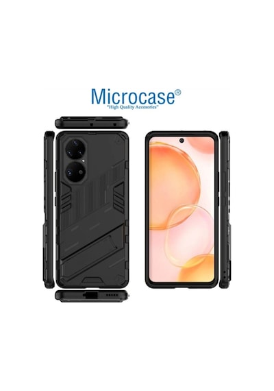Microcase Huawei P50 Pro Matrix Serisi Armor Standli Kilif-Siyah 542964002