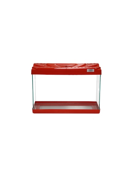 Kanki Pet KP3018 Renkli Kapak Mini Akvaryum Kırmızı 30 CM