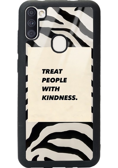 Samsung Uyumlu M11 Zebra Motto Tasarımlı Glossy Telefon Kılıfı Çok Renkli