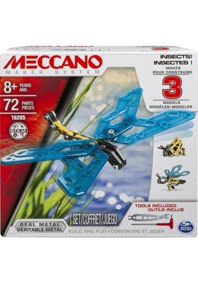 Meccano Metal Arı Kelebek  72 Parça 3Model Hayvan
