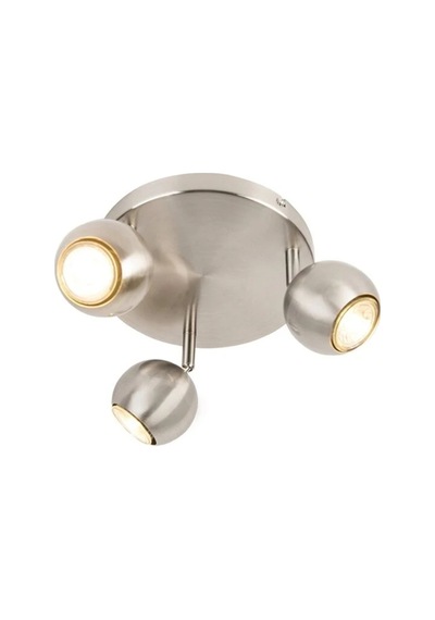 Gu10 İnox Kaplama 3 Lü Metal Spot Avize Led Uyumlu Modern Tavan Hareketli Başlık Siyah