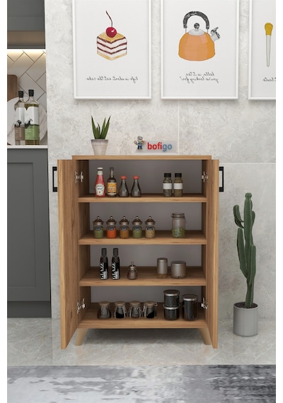 Bofigo 4 Raflı Çok Amaçlı Dolap Çok Amaçlı Mutfak Dolabı Banyo Dolabı Ceren Çam Bofigo 4 Raflı Çok Amaçlı Dolap Çok Amaçlı Mutfak Dolabı Banyo Dolabı Ceren Çam