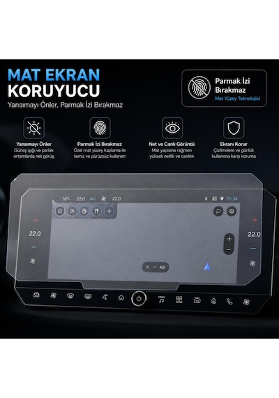 Jeep Compass Mat Ekran Koruyucu 16 İnç Multimedya Nano