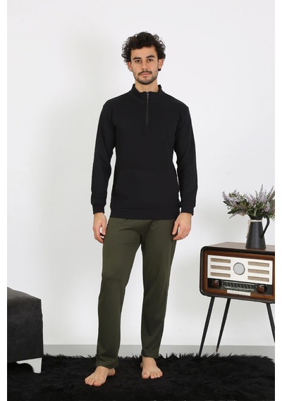 Akbeniz Erkek 3 Iplik Penye Sweatshirt 6850-Siyah