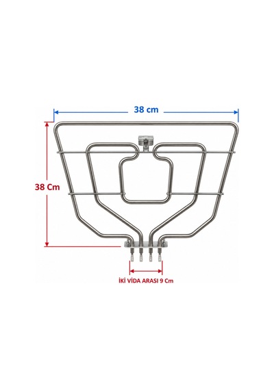 Profilo Uyumlu Fırın Üst Rezistans 1300 + 1500 Watt / Toplam 2800 Watt Gri