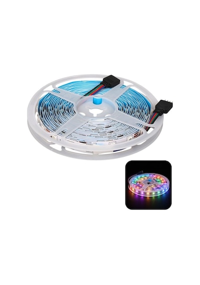 Zmr Zmr-603 Rgb 12 Volt 3 Çipli 5050 İç Mekan Silikonsuz 60 Led 5 Metre Şerit Led