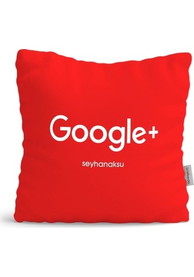 Kişiye Özel Google Plus Kırmızı Yastık