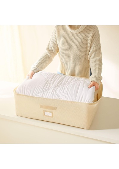 Ocean Home Textile 3'lü Büyük Boy Bej Balıksırtı Baza Altı Hurç Set 62 X 46 X 22 Cm Çok Renkli
