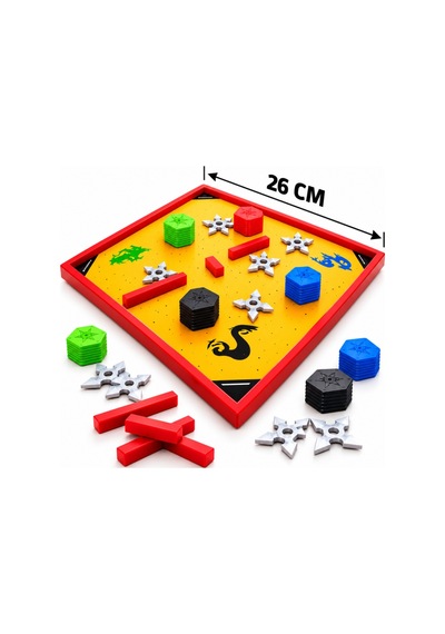 Shuriken Arena Eğlenceli Ninja Atış Oyunu 26 Cm 4 Takımlı 3 Zorluk Seviyeli 23 Parça Oyuncak Set