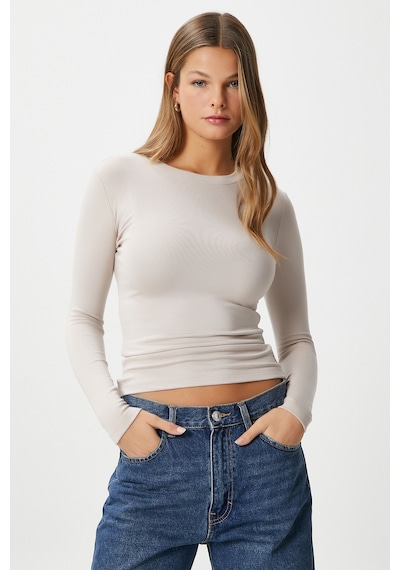 Ritnice Kadın Lux Touch Yumuşak Doku Bej Bluz Bej