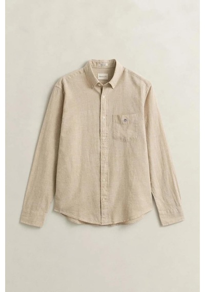Gant Erkek Bej Regular Fit Logolu Gömlek-15340