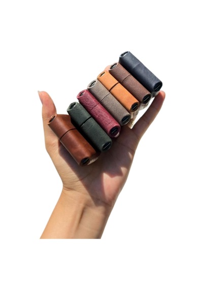 Deri Kılıflı Zippo Model Çakmak Çakmak 5685 Kahverengi