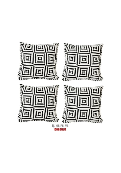 Kırlent Yastık Dolgulu Vip Yastık 4 Adet-43X43 Cm(Hipnoz) (525115521)
