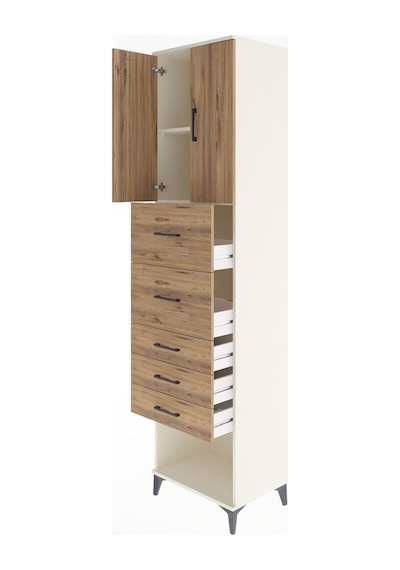 Hyperion Dolap 2 Raflı 5 Çekmeceli 2 Kapaklı 60x44x243 Aytaşı... Aytaşı