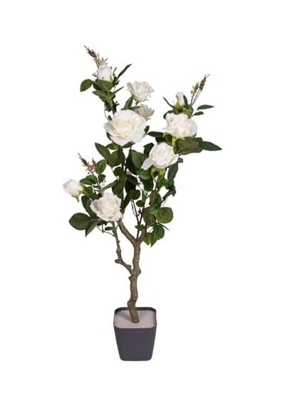 Yapay Gül Ağacı Yeşil-beyaz 96 Cm.