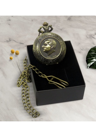Denacci Atartürk Kabartmalı 47 MM Vintage Köstekli Cep Saati