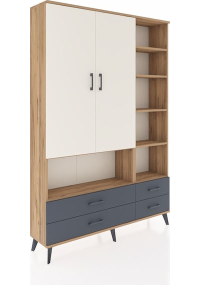 Arges Dolap 10 Raflı 4 Çekmeceli 2 Kapaklı 132x30x195 Çam-aytaşı/antrasit Aytası/antrasıt Arges Dolap 10 Raflı 4 Çekmeceli 2 Kapaklı 132x30x195 Çam-aytaşı/antrasit Aytası/antrasıt