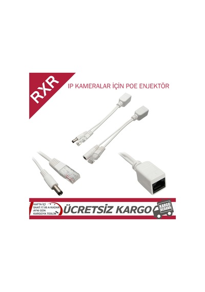 Ip Kameralar Için Poe Enjektör Pasif Poe Kablo