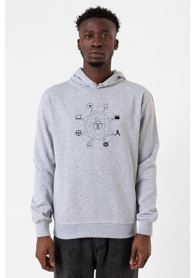 Sense8 Sensates Cluster Grimelanj Erkek Kapşonlu 3ip Sweatshirt Gri