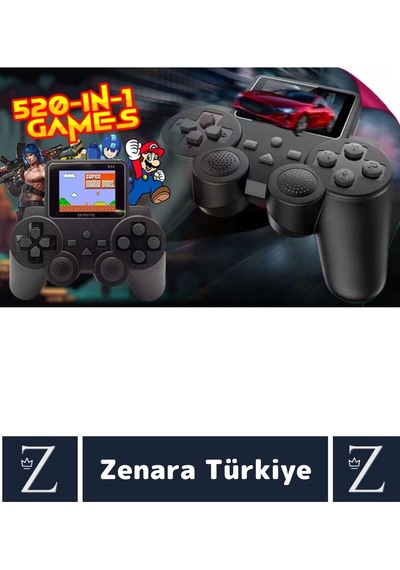 Çift Oyunculu Usb Şarj Mini Uyumlu El Atarisi Street Fighter Super Mario 520 Nostalji Oyun Gamepad