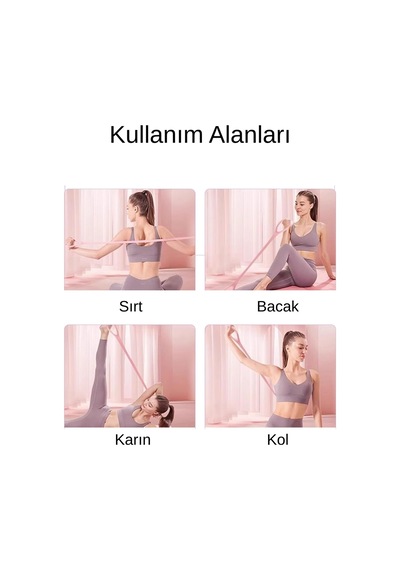 Siolanzi Pilates Yoga Egzersiz Direnç Lastiği 1 Adet Çok Renkli