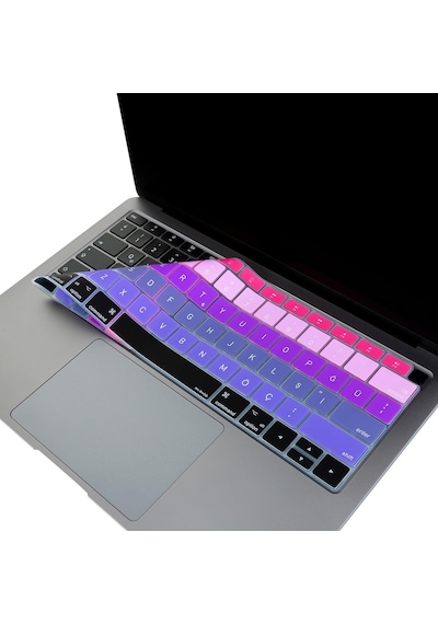 Türkçe Q Klavye Koruyucu Macbook Air 13 A1932 A2179 A2337 M1 Uyumlu Us Amerikan Düz Enter Ans