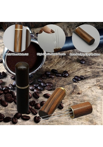 Espresso Kahve Karıştırıcı, Espresso Dağıtımı İçin Profesyonel Kahve Karıştırma Wdt Aracı, El Tampers Karıştırma Aracı Doğal Ahşap Saplı İğne Tipi Dağıtıcı Ayarlanabilir Dimi Yok Espresso Kahve Karıştırıcı, Espresso Dağıtımı İçin Profesyonel Kahve Karıştırma Wdt Aracı, El Tampers Karıştırma Aracı Doğal Ahşap Saplı İğne Tipi Dağıtıcı Ayarlanabilir Dimi Yok