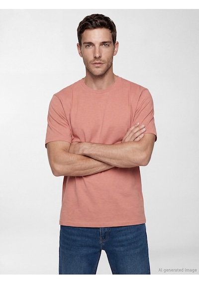Lcwaıkıkı Classic Mercan %100 Pamuk Regular Fit Basic Tişört