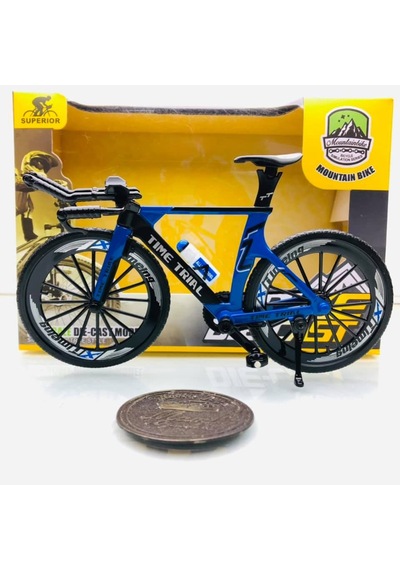 Mountain Bike Mavi 1 10 Ölçek Metal Model Oyuncak Bisiklet Y1