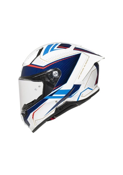Zeus Kask Zs-837a Az3 Whıte Blue Red Gold Beyaz