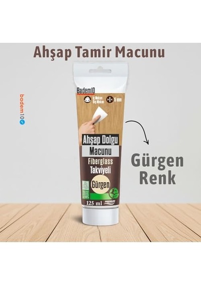 Ahşap Parke Tamir Macunu Gürgen Renk Mobilya Masa Dolgu Çatlak Çizik Giderici 125 Ml Kullanım Hazır