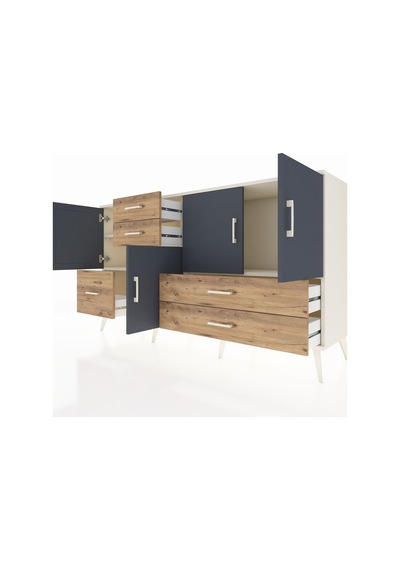 Hyperion Konsol 4 Raflı 5 Çekmeceli 4 Kapaklı 176x44x99 Aytaşı-an Aytaşı-antrasit/çam Hyperion Konsol 4 Raflı 5 Çekmeceli 4 Kapaklı 176x44x99 Aytaşı-an Aytaşı-antrasit/çam
