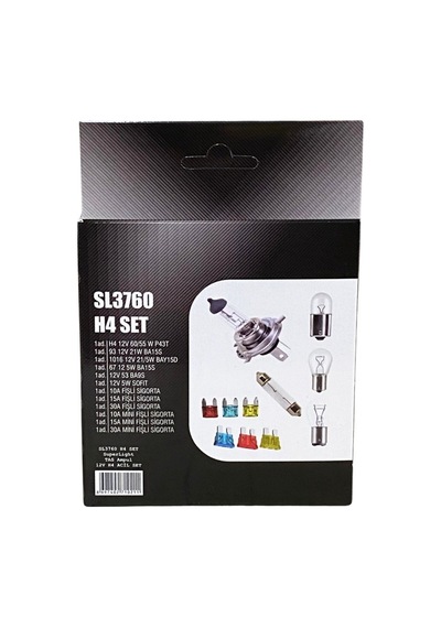 12v H4 Ampul-sigorta Seti Acil Set 12 Parça