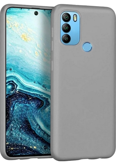 General Mobile GM 21 Plus Uyumlu Silikon Kılıf - Esnek Tam Koruma Pastel Renk Kapak - Gri