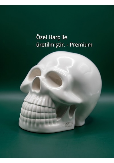 10cm Kuru Kafa Heykeli - Dekoratif Obje Biblo