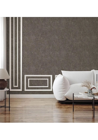 Adawall Muse Koleksiyonu- 25105-6 Kahverengi Textile Dokulu Duvar Kağıdı 1.06x15.6m, 16.5m²