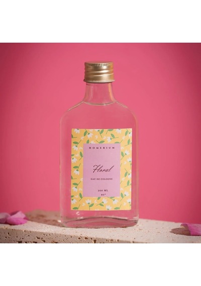 Premium Orkide Ve Yasemin Parfümlü Kolonya 200 Ml - 80 Derece Alkol Oranı - Dekoratif Cam Şişe