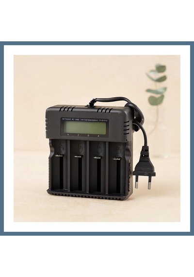 Buradabulabilirsin 4 Yuvalı Li-ion Pil Şarj Cihazı 3000ma 4.2v 18650/26650/16340 Uyumlu Bbz