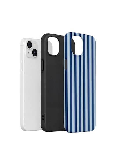 Apple iPhone Uyumlu 13 Vorian Çift Katmanlı Kılıf Deep Blue Riviera
