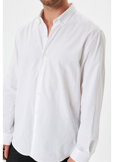Koton Uzun Kollu Pamuklu Slim Fit Gömlek Beyaz Koton Uzun Kollu Pamuklu Slim Fit Gömlek Beyaz