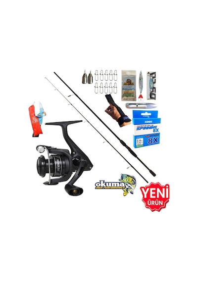 Okuma Revenger Rv-3000a 270cm 20-40gr Double Black Spin Olta Takımı Seti