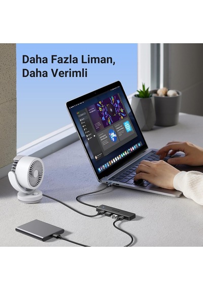 Usb Hub 3.0 Usb Ayırıcı Macbook, Mac Mini, İmac, Surface Pro, Xps, Thinkpad, Usb Flash Sürücüler, Mobil Hdd, Masaüstü Bilgisayar Ve Daha Fazlası İçin 5 Gbps Usb Dağıtıcısı 15 Cm