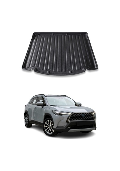 Toyota Corolla Cross 2022+ Uyumlu Araca Özel Kauçuk Tpe Bagaj Havuzu Siyah