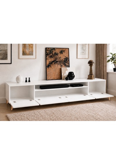 Legno Premium 180cm Modern Tv Ünitesi-beyaz