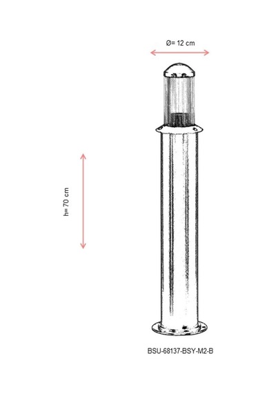 Avonnı Bsu-68137-bsy-m2-b Siyah Elektrostatik Toz Boyalı Dış Mekan Aydınlatma, E27, Aluminyum, Polikarbon Cam, 12cm Sku: Smgstkb85512da72